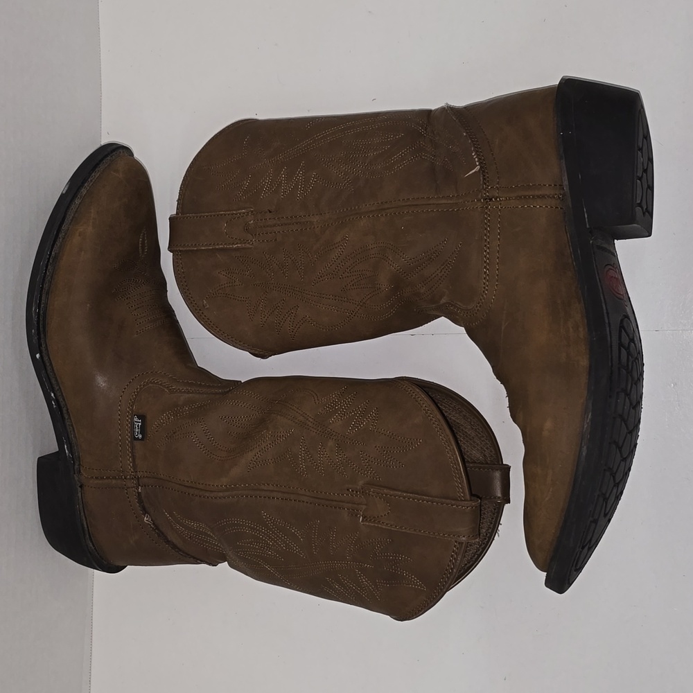 Justin Men's Brown Cowboy Boots Size 9.5D Style JB1100 - Picture 8 of 15